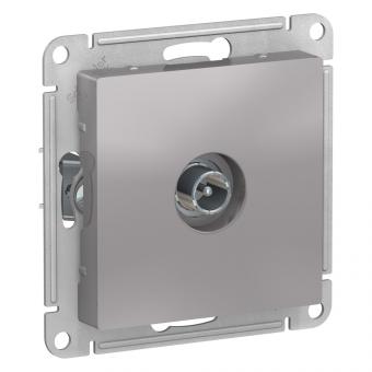 Розетка TV антенна С/У проходная Алюминий AtlasDesign
