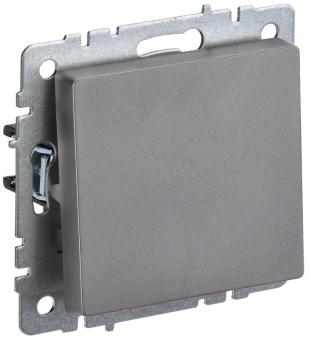 Выключатель 1-кл 10А С/У Сталь Brite