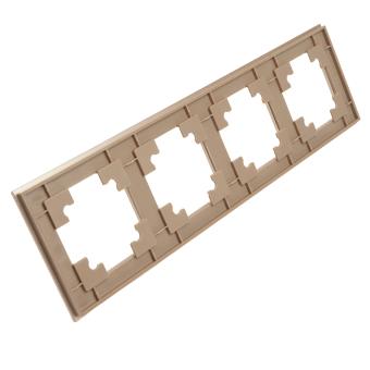 Рамка 4-я металл Шампань Катрин