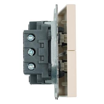 Переключатель 2-кл 10А С/У Кашемир Эмили