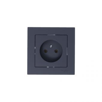 Розетка 1-м 16А С/У Грифель AtlasDesign