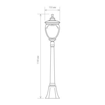 Ландшафтный светильник Andromeda Glyf-8024F черное золото Elektrostand