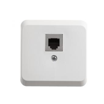Розетка телефонная RJ11 О/У Белый Etude