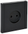 Розетка 1-м 10А С/У винтовое крепление Черный Forte&Piano
