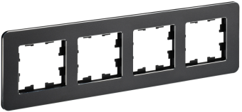 Рамка 4-я Металл Черный Brite