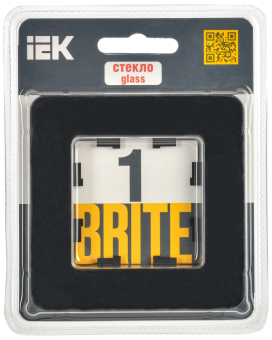 Рамка 1-я Стекло Черный Brite