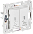 Выключатель 2-кл 10А С/У с индикатором для отелей Арктический белый Skandy