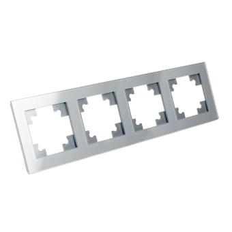 Рамка 4-я стекло Серебро Катрин