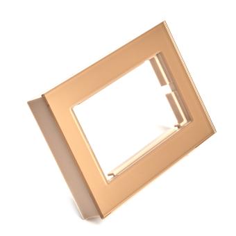 Рамка  2-я без перемычки стекло Золото Катрин