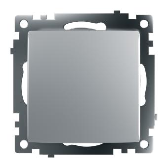 Выключатель 1-кл 10А С/У Серебро Катрин