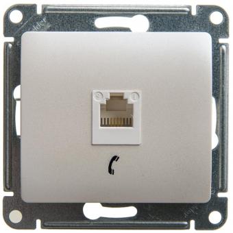 Розетка RJ11 С/У Перламутр Glossa
