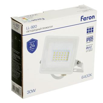 Прожектор сд LL-920  30W 6400K IP65 Feron
