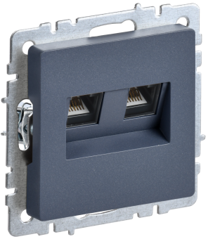 Розетка RJ45+RJ45 кат.6 С/У Маренго Brite