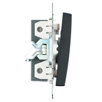 Переключатель 1-кл 10А С/У перекрестный Черный Катрин