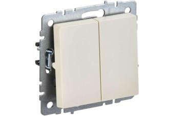 Выключатель 2-кл 10А С/У Бежевый Brite