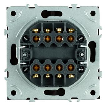 Переключатель 2-кл 10А С/У перекрестный Черный уголь Эмили