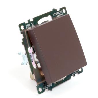 Выключатель 1-кл 10А С/У Шоколад Катрин