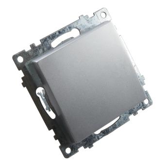 Переключатель 1-кл 10А С/У перекрестный Серебро Катрин