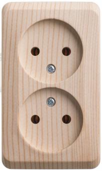 Розетка 2-м 16А О/У Сосна Etude