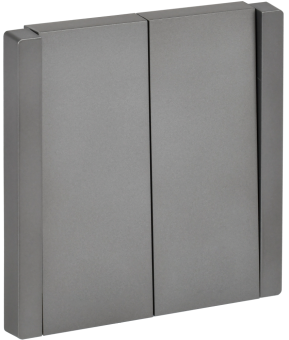 Выключатель 2-кл 10А С/У Сталь Forte&Piano