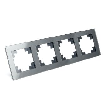 Рамка 4-я стекло Графит Катрин
