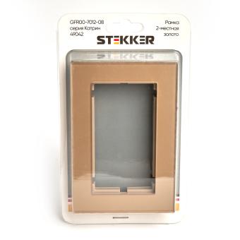 Рамка  2-я без перемычки стекло Золото Катрин