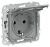 Розетка 1-м 16А С/У З/К со шторками с крышкой IP44 Б/К Серый FLITE