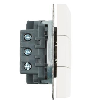 Выключатель 3-кл 10А С/У Белый фарфор Эмили