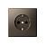 Розетка 1-м 16А С/У З/К со шторками Мокко ArtGallery