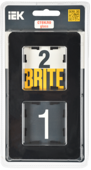 Рамка 2-я Стекло Черный Brite