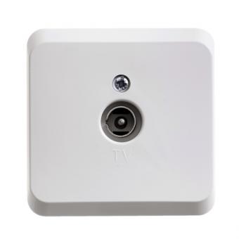Розетка TV антенна О/У Белый Etude