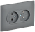 Розетка 2-м 10А С/У в сборе Серый Skandy