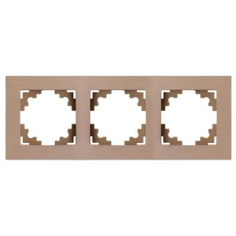 Рамка 3-я металл Шампань Катрин