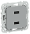 Розетка USB A+A 3,1А С/У Серый FLITE