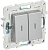 Переключатель 2-кл 10А C/У проходной с индикатором Серебряный Skandy