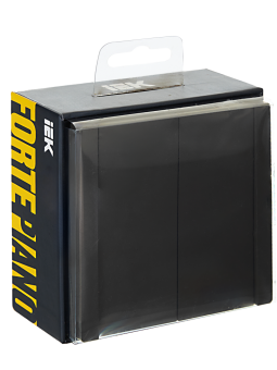 Переключатель 2-кл 10А C/У проходной Серый Forte&Piano