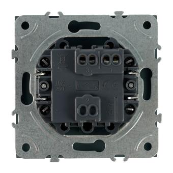 Выключатель 1-кл 10А С/У кнопочный Антрацит Эмили