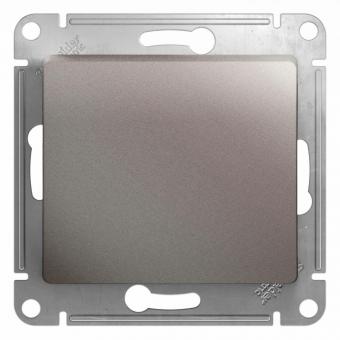 Переключатель 1-кл 10А С/У Платина Glossa