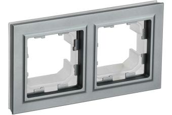 Рамка 2-я IP44 Cталь Brite
