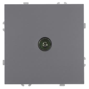 Розетка TV антенна С/У Платиново-серый Эмили