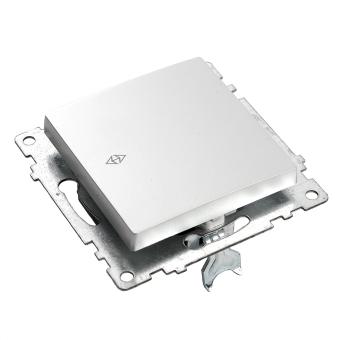 Переключатель 1-кл 10А С/У Серебро Катрин