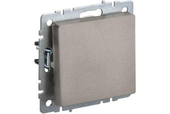 Выключатель 1-кл 10А С/У кнопочный Шампань Brite