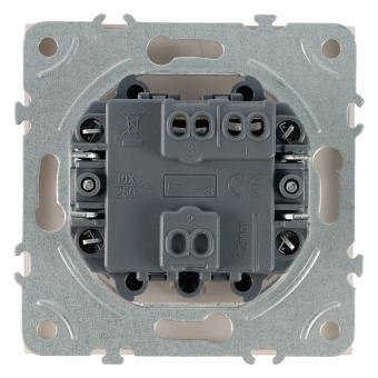 Выключатель 1-кл 10А С/У кнопочный Кашемир Эмили