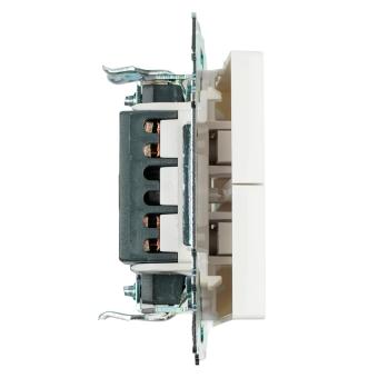 Выключатель 1-кл 10А С/У Белый Катрин