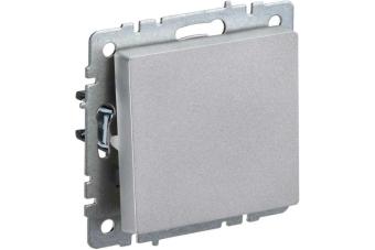 Переключатель 1-кл 10А С/У проходной Алюминий Brite