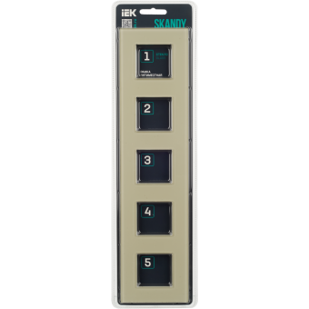 Рамка 5-я Стекло Бежевый Skandy