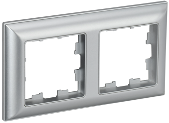 Рамка 2-я Алюминий/Алюминий Brite