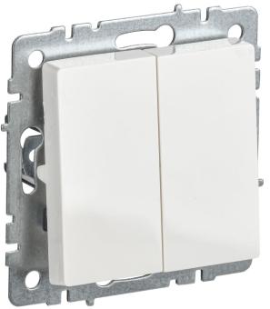 Выключатель 2-кл 10А С/У Белый Brite