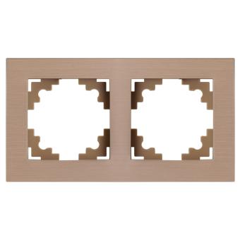 Рамка 2-я металл Шампань Катрин