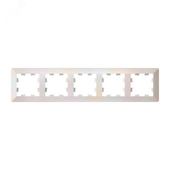 Рамка 5-я, Жемчуг/дымчатый белый AtlasDesign Air Systeme Electric